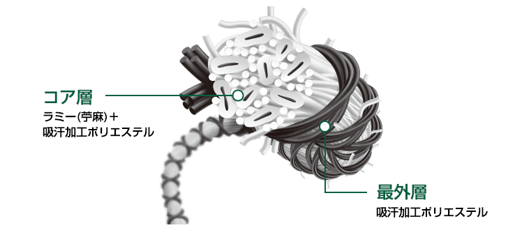 ラミースピン糸構造図